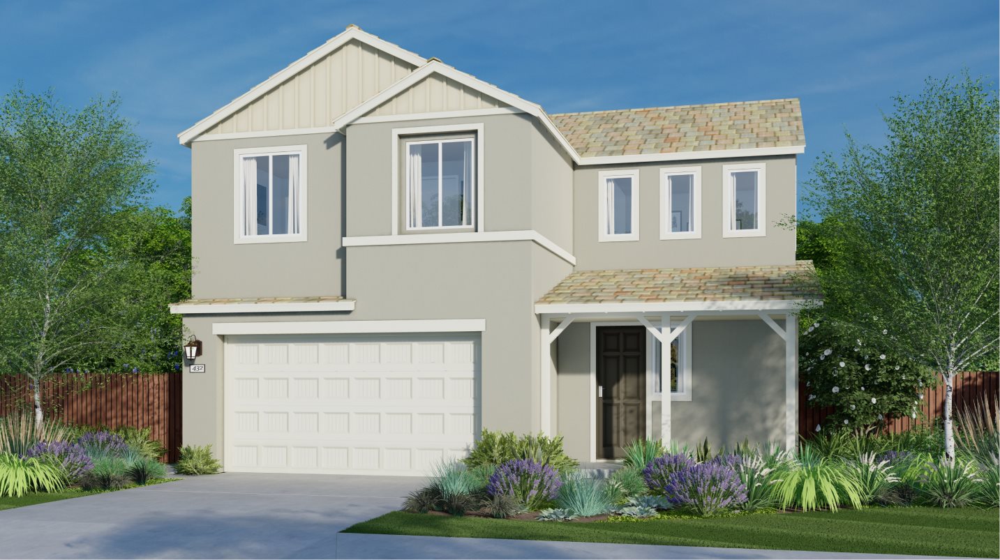 Residence 1632 Elevation E - Western Farmhouse 