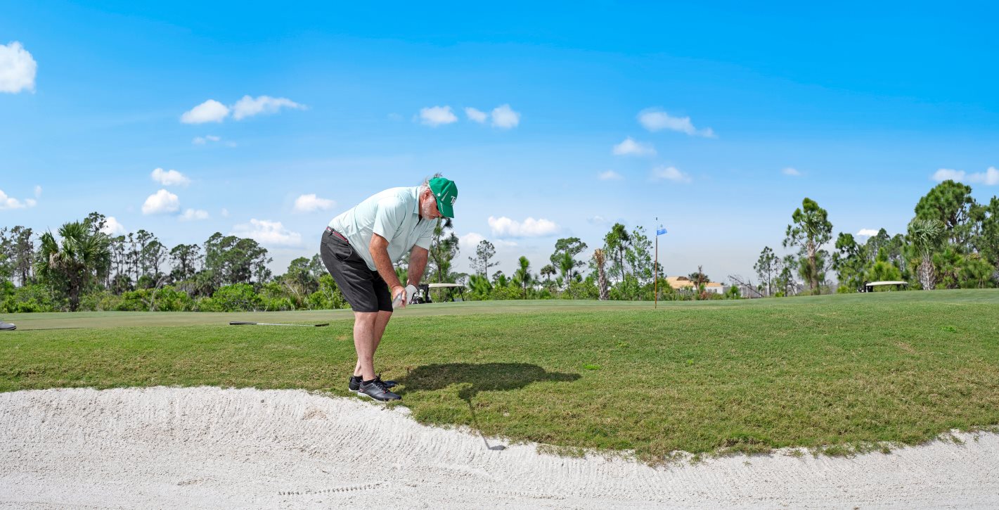 Man golfing