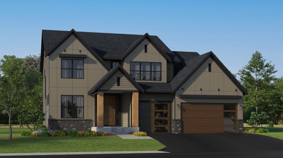 Portofino Exterior Rendering Modern Tudor