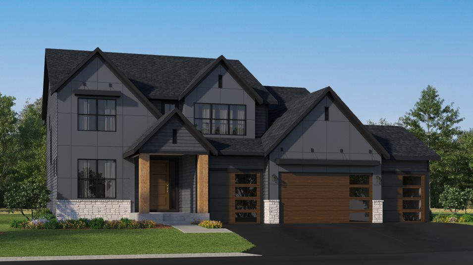 Portofino Exterior Rendering Modern Tudor D4