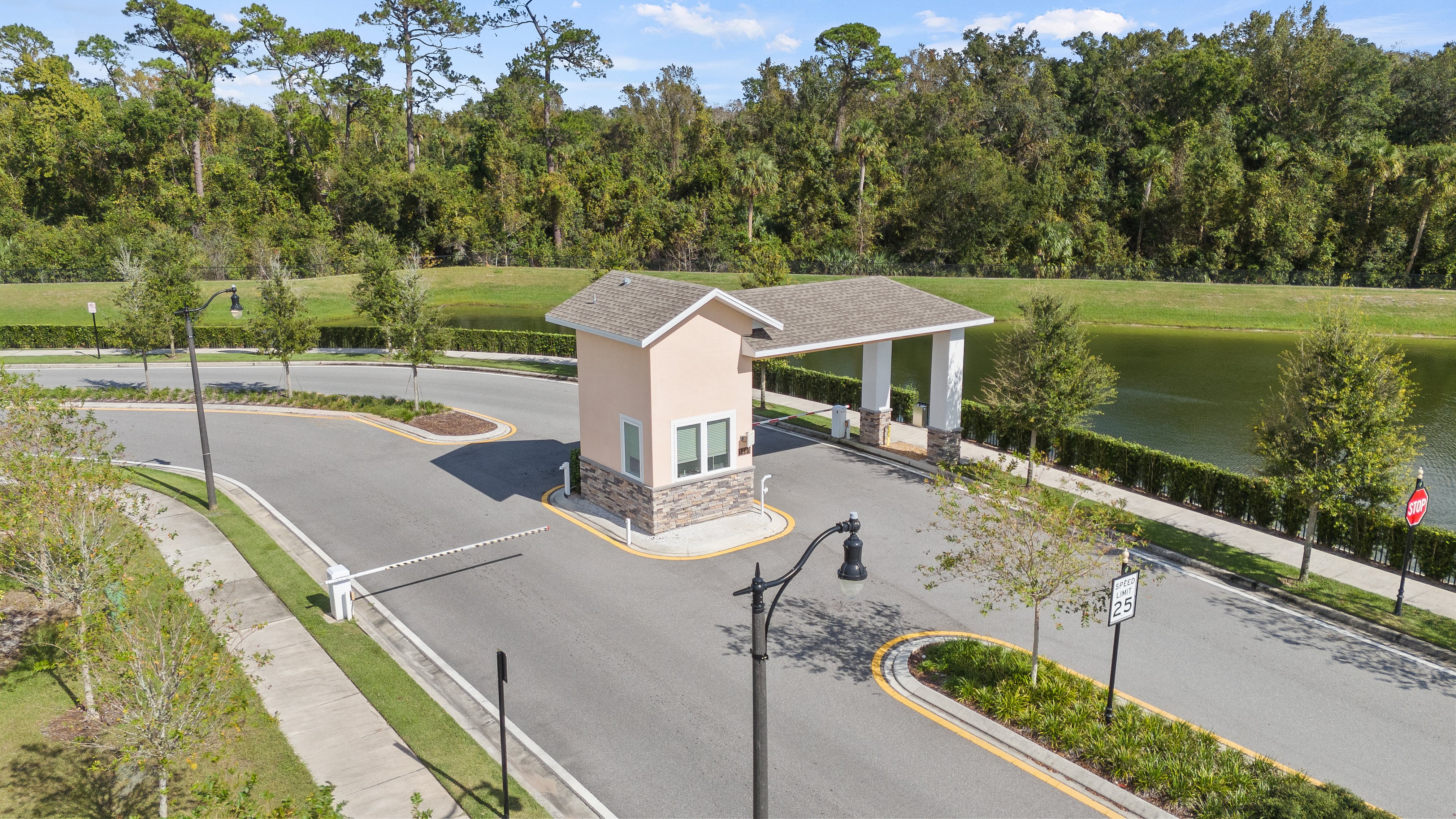 Enter Reunion Village through the front gate and discover the many amenities that are beyond. 