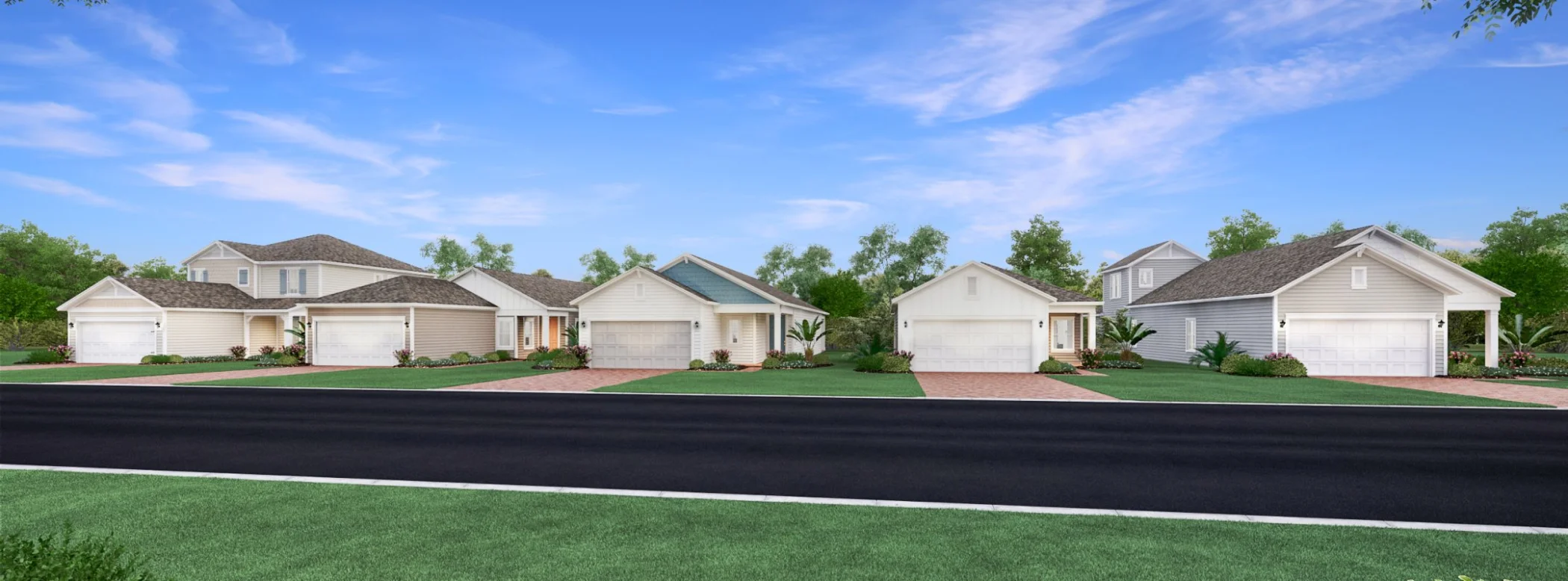 Street view of 40s homes