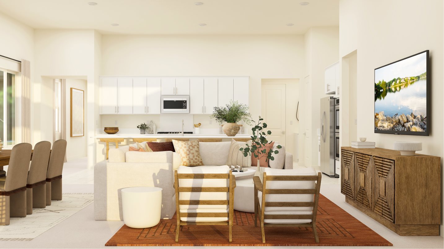 Great room facing the kitchen