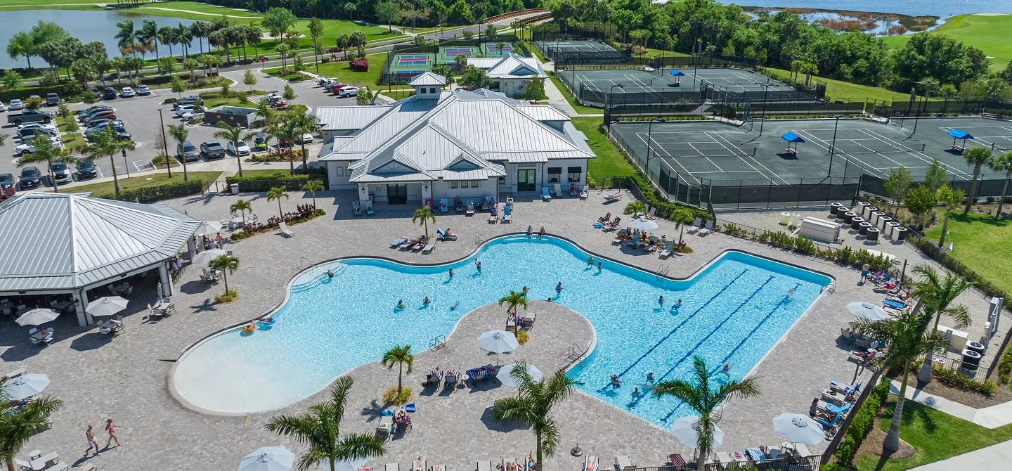Heritage Landing Aerial view of pool