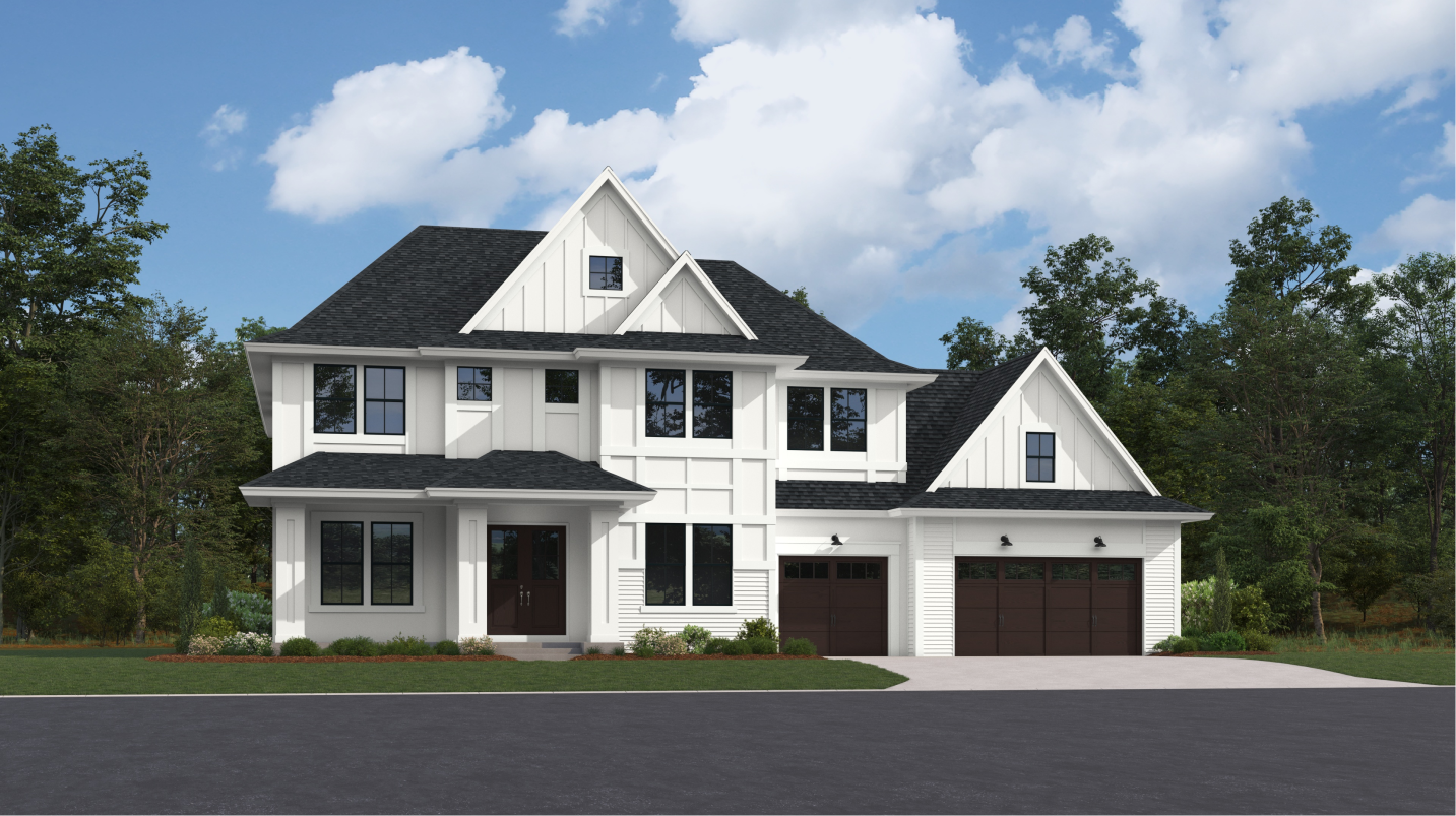 Salisbury exterior rendering - Contemporary Tudor