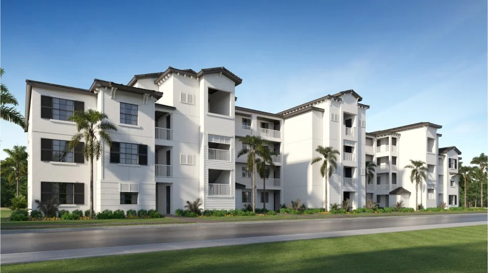 A contemporary-inspired condominium exterior 
