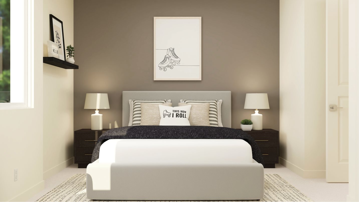 Bed3 styled as a guest room