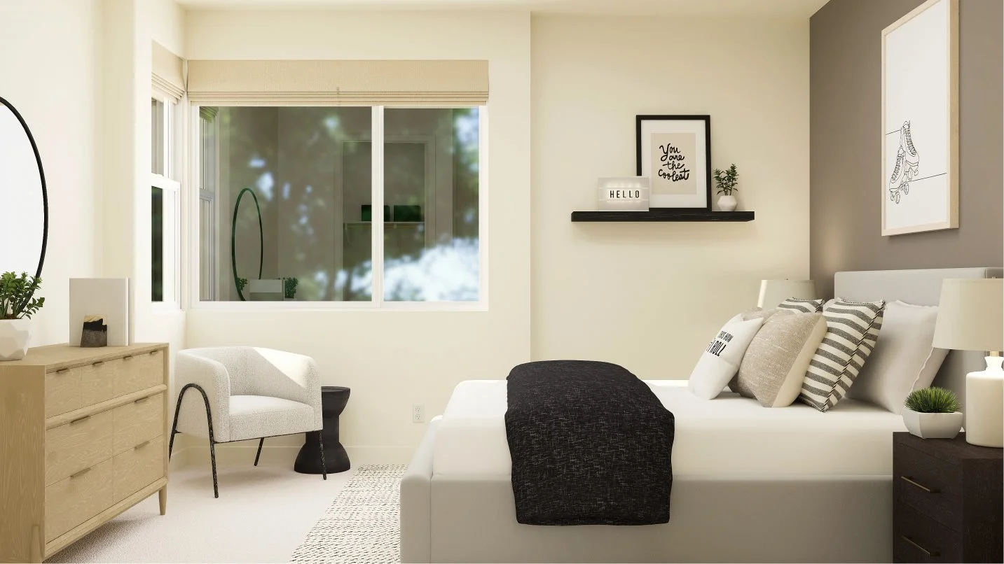 Bed3 styled as a guest room