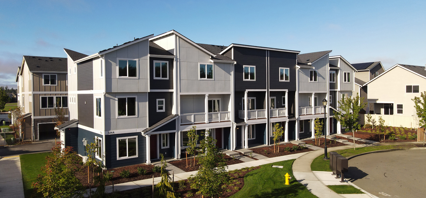 Campus Reserve Aerial Townhomes Streetscape 3of3