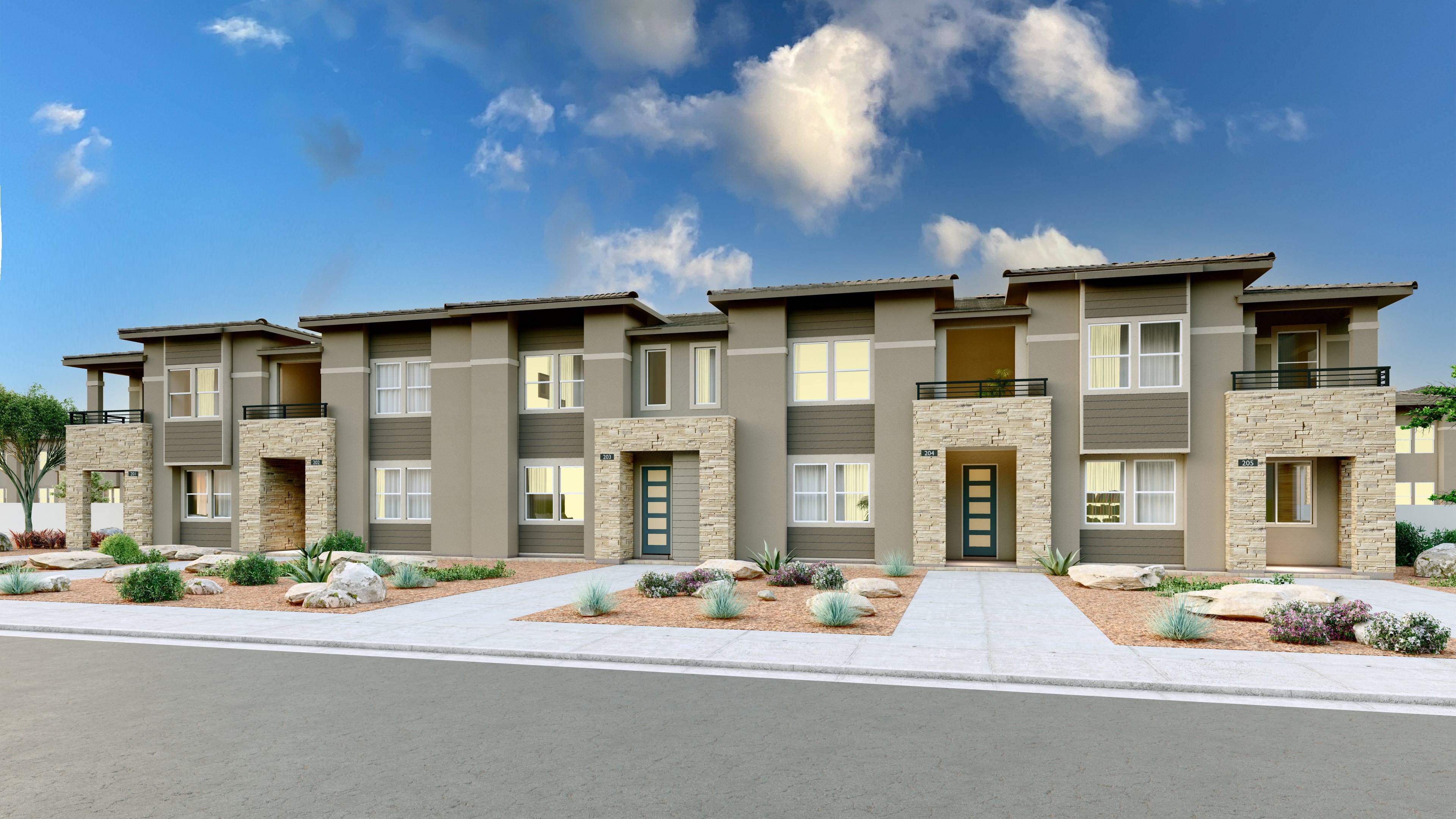 Highpointe BMR Ramsey Reid Rhett 5 Plex Modern Prairie Front Entry C