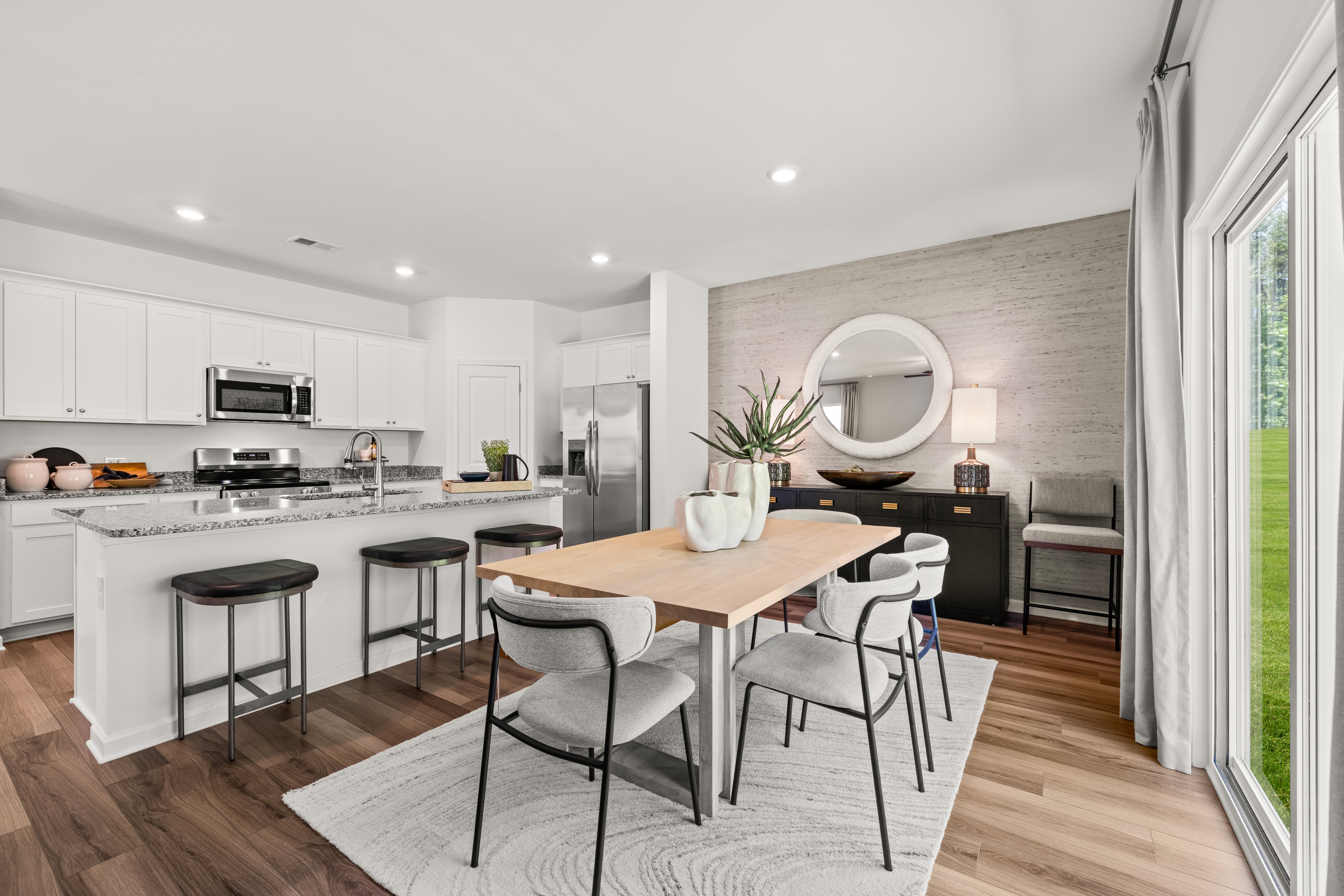 Image: Kitchen and dining area in Atlanta floorplan