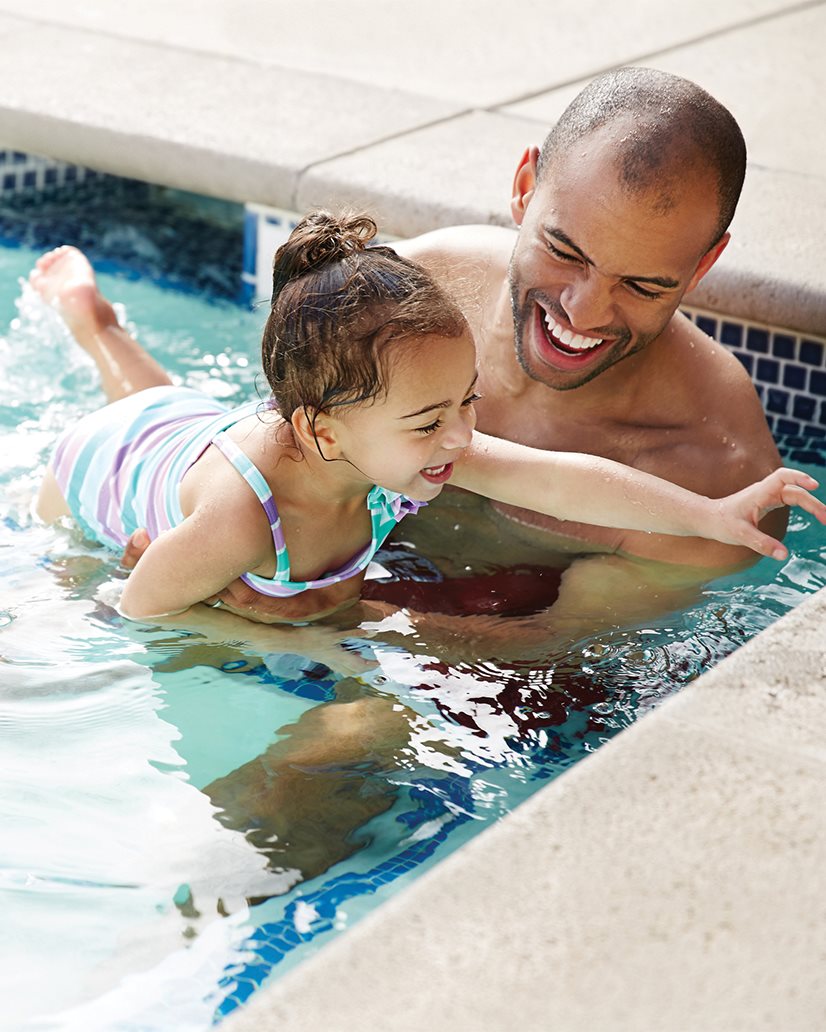 IMAGE: Dad & Daughter Swimming