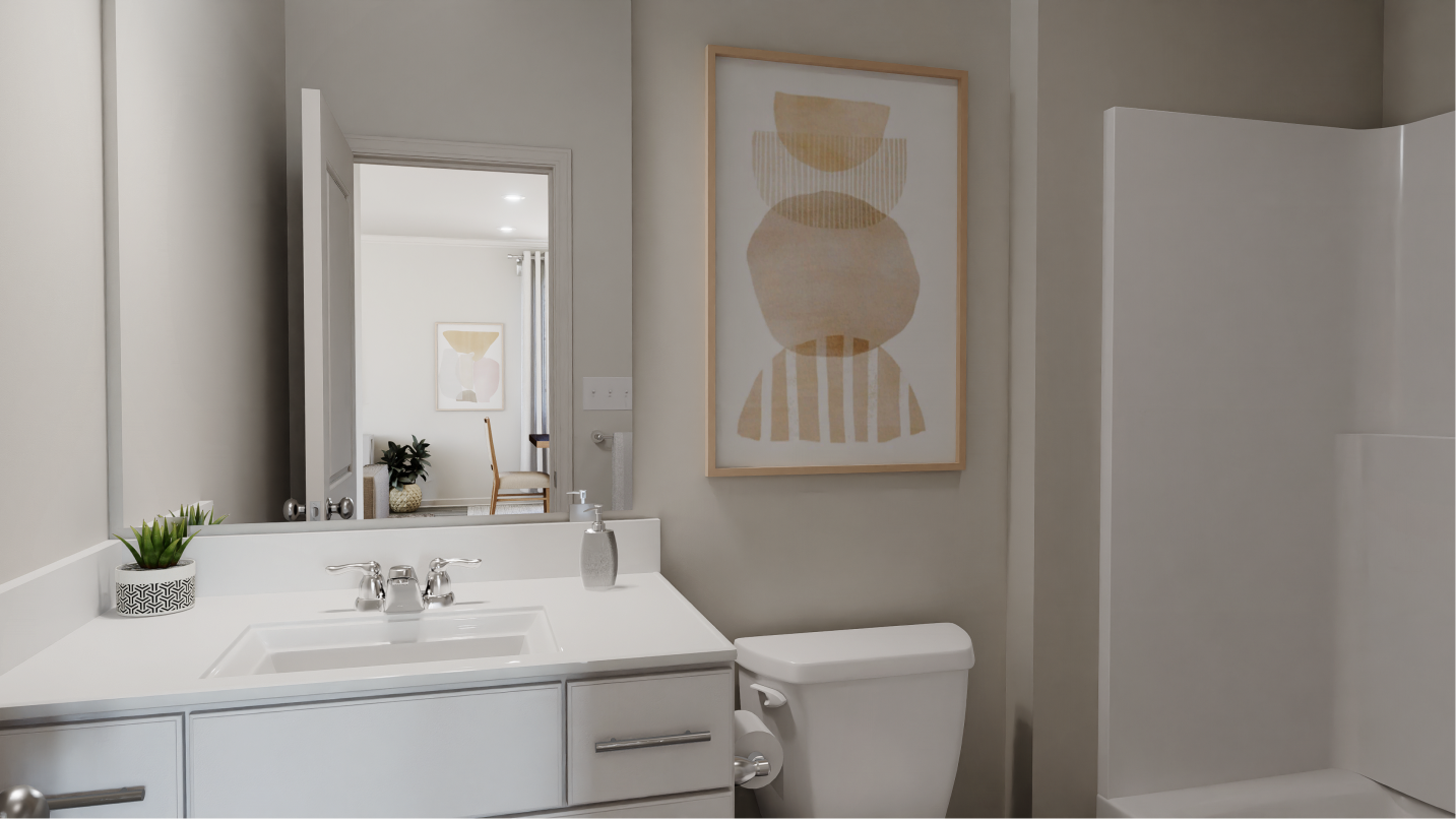 Dylan bathroom vanity and shower
