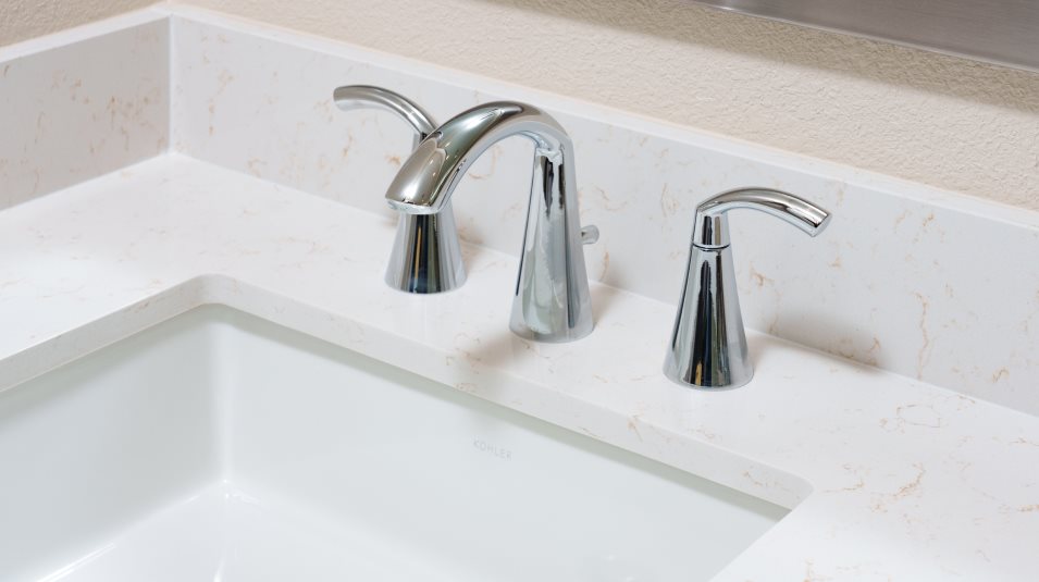 Chrome fixtures and bath hardware
