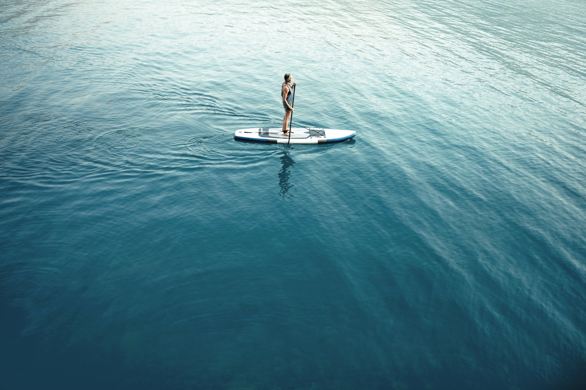 Man paddleboarding 