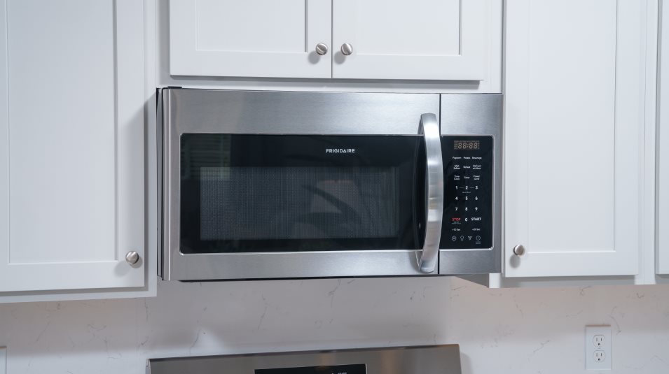 Stainless-steel over-the-range microwave oven