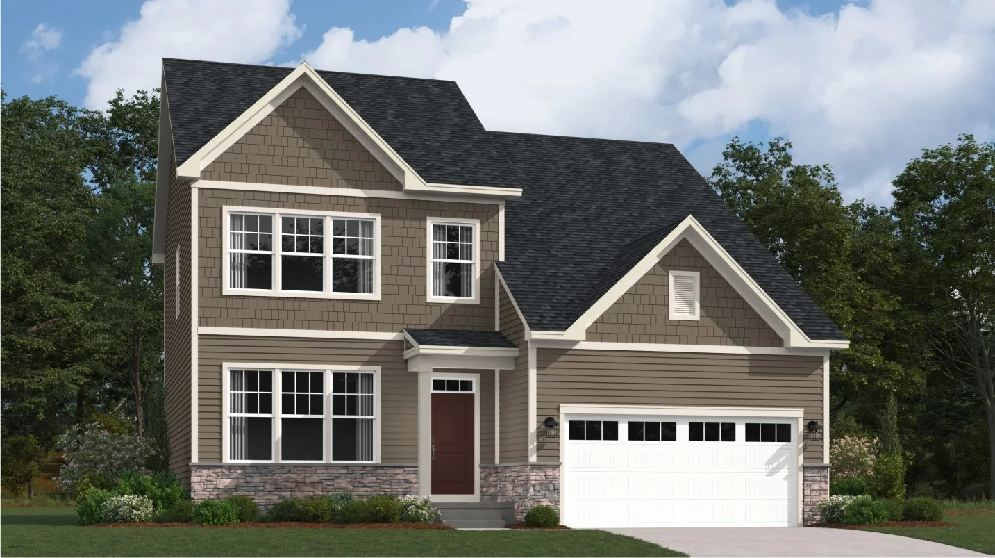 Plymouth Exterior Rendering Cottage Stone Watertable