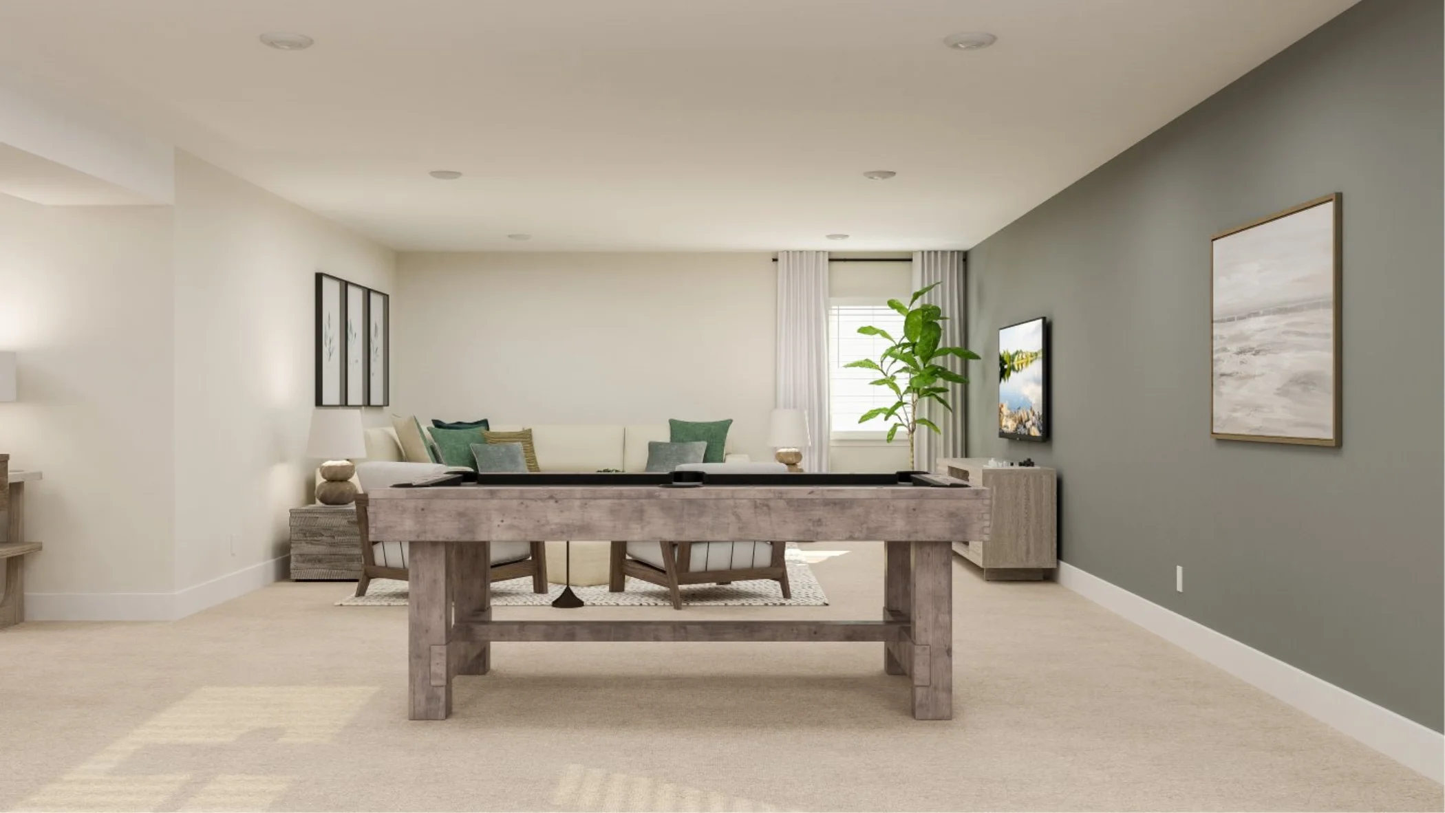 Savannah recreation room with pool table