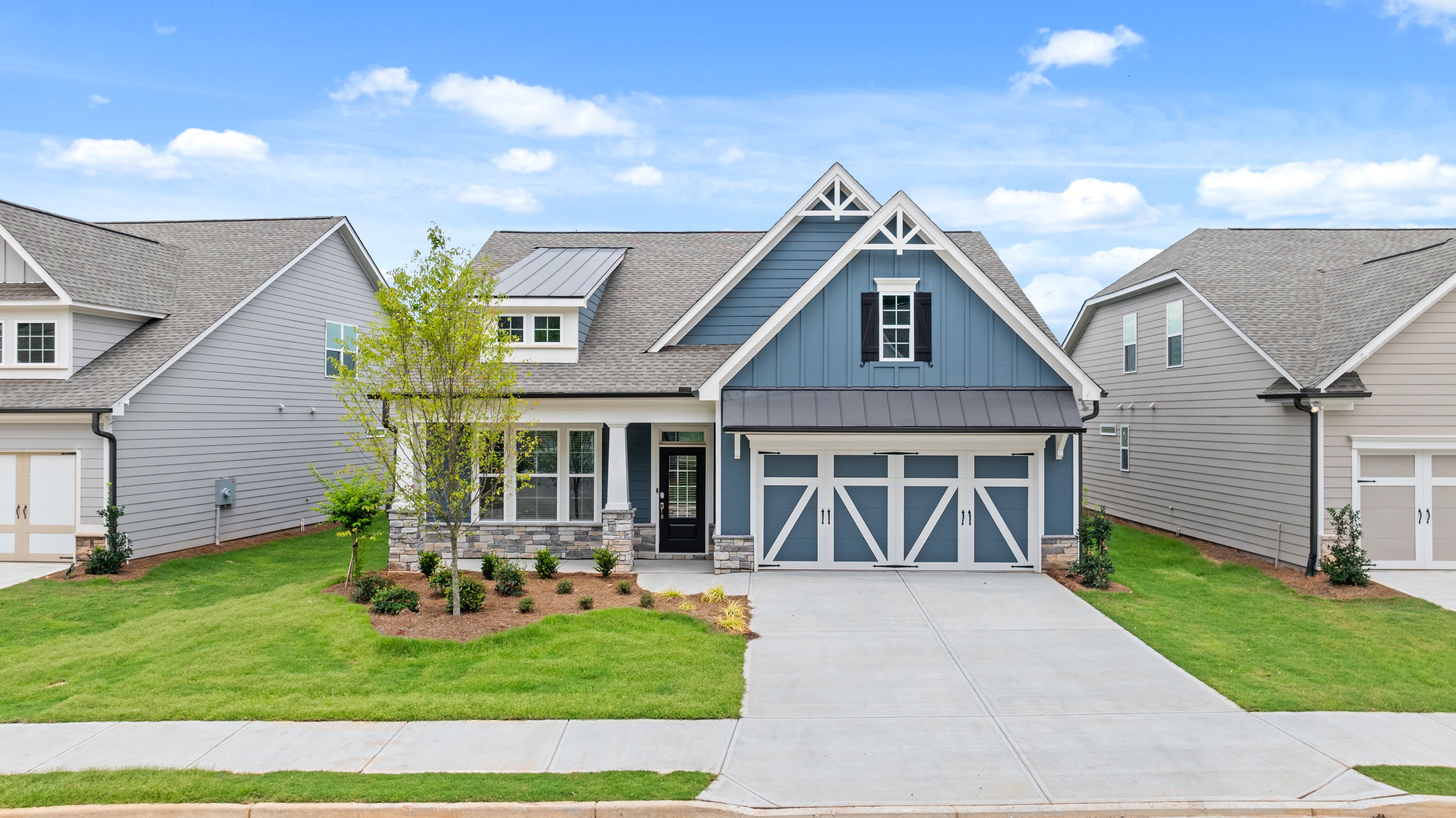 Image: Exterior of ranch home in Hickory Bluffs community