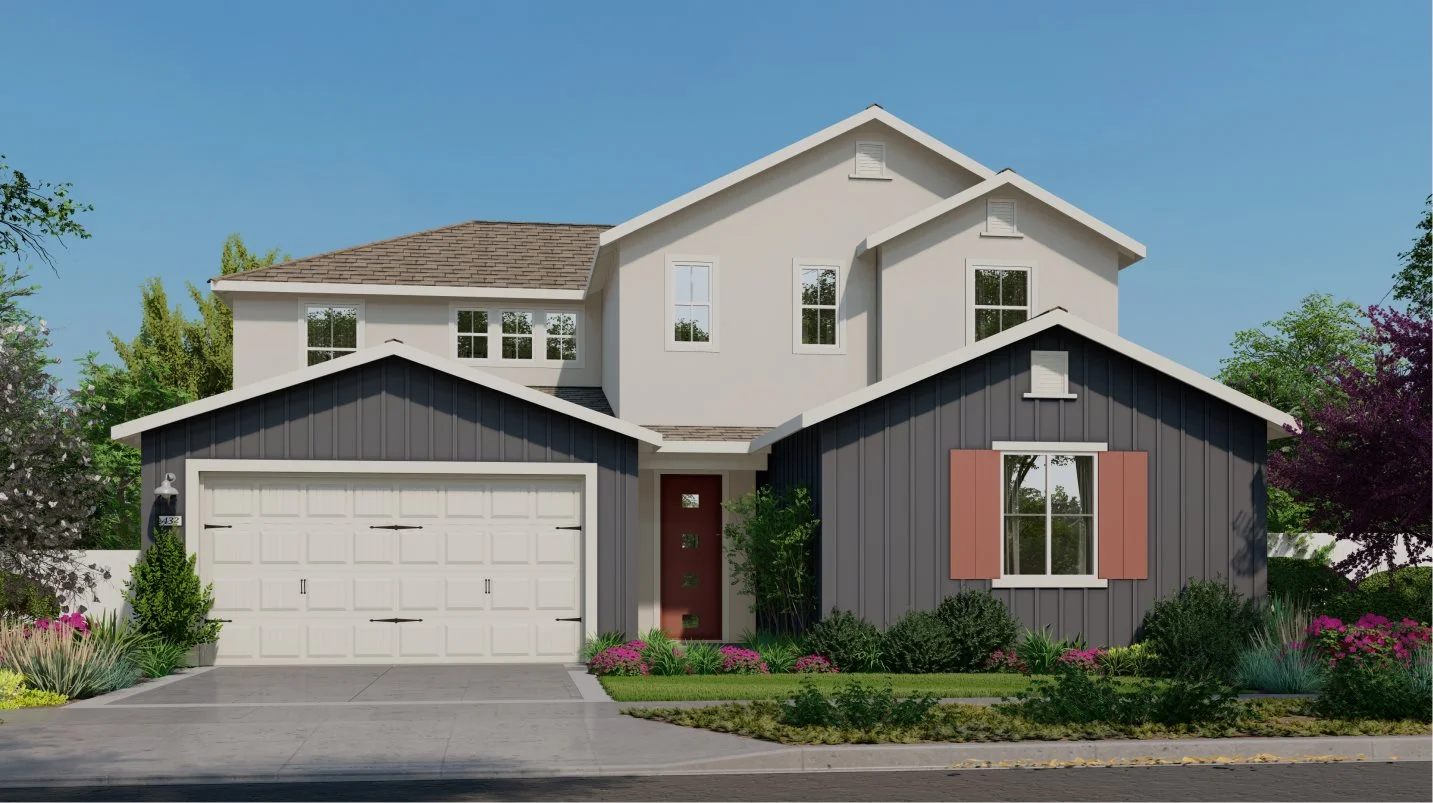 Elevation A - Modern Farmhouse home exterior
