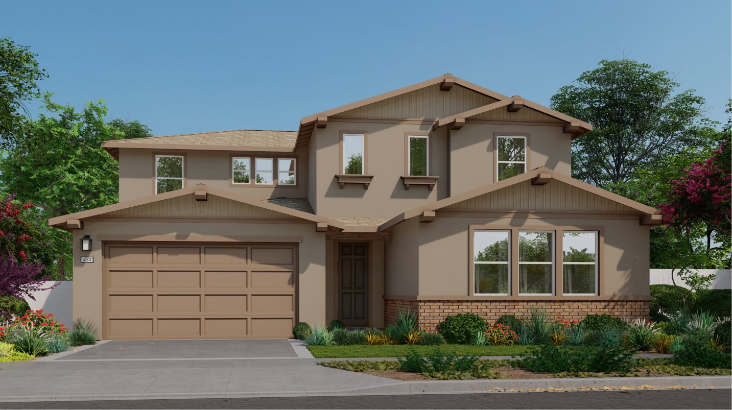 Elevation C - Territorial Ranch home exterior