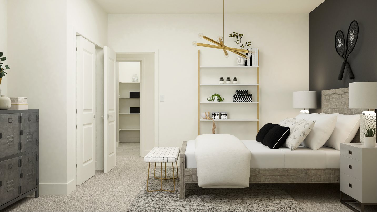 Bed3 styled as a guest room