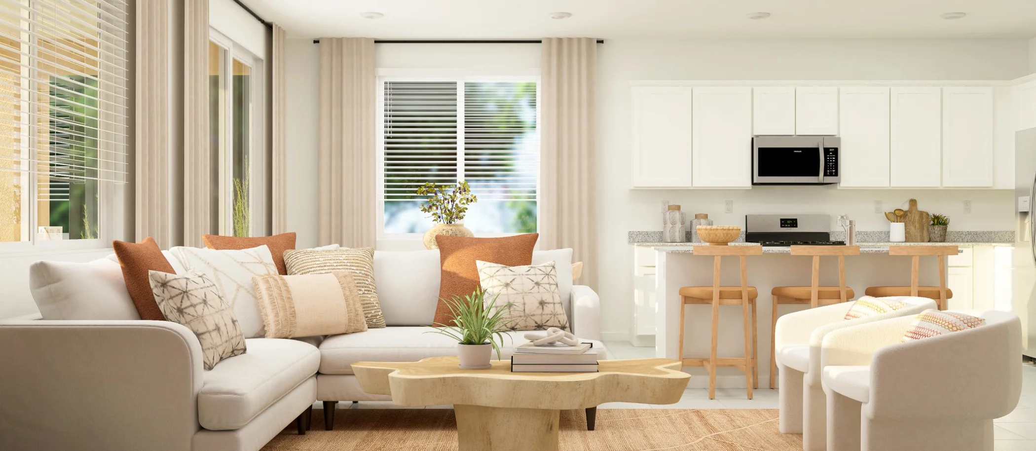 Sunrise Living Room and Kitchen