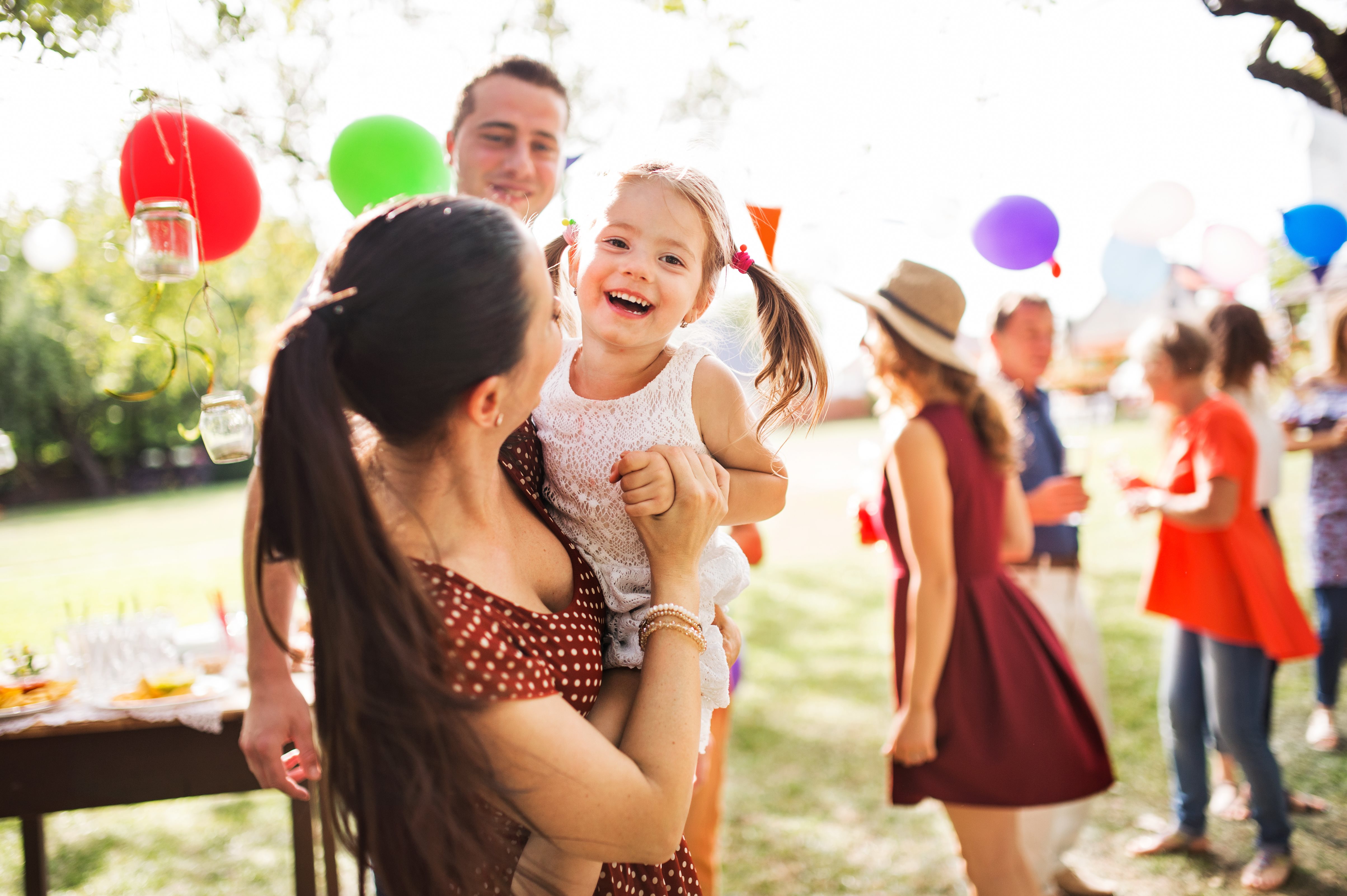 N Pic Family Birthday Party Outdoors Daughter Pigtails Party