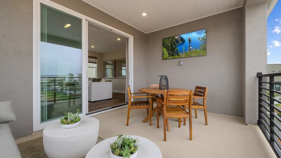 Deck attached to the bonus room