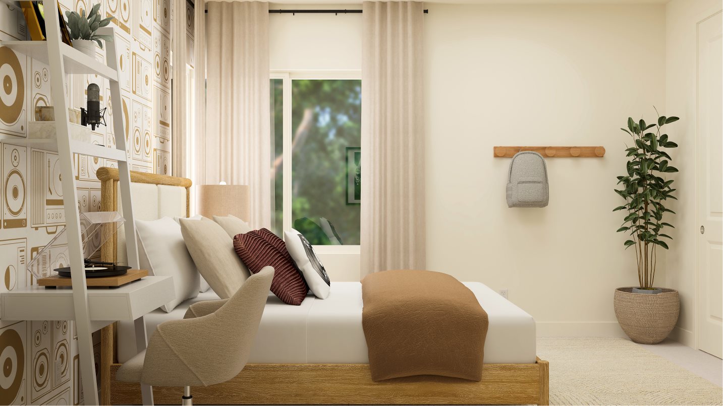 Bed4 styled with a music theme