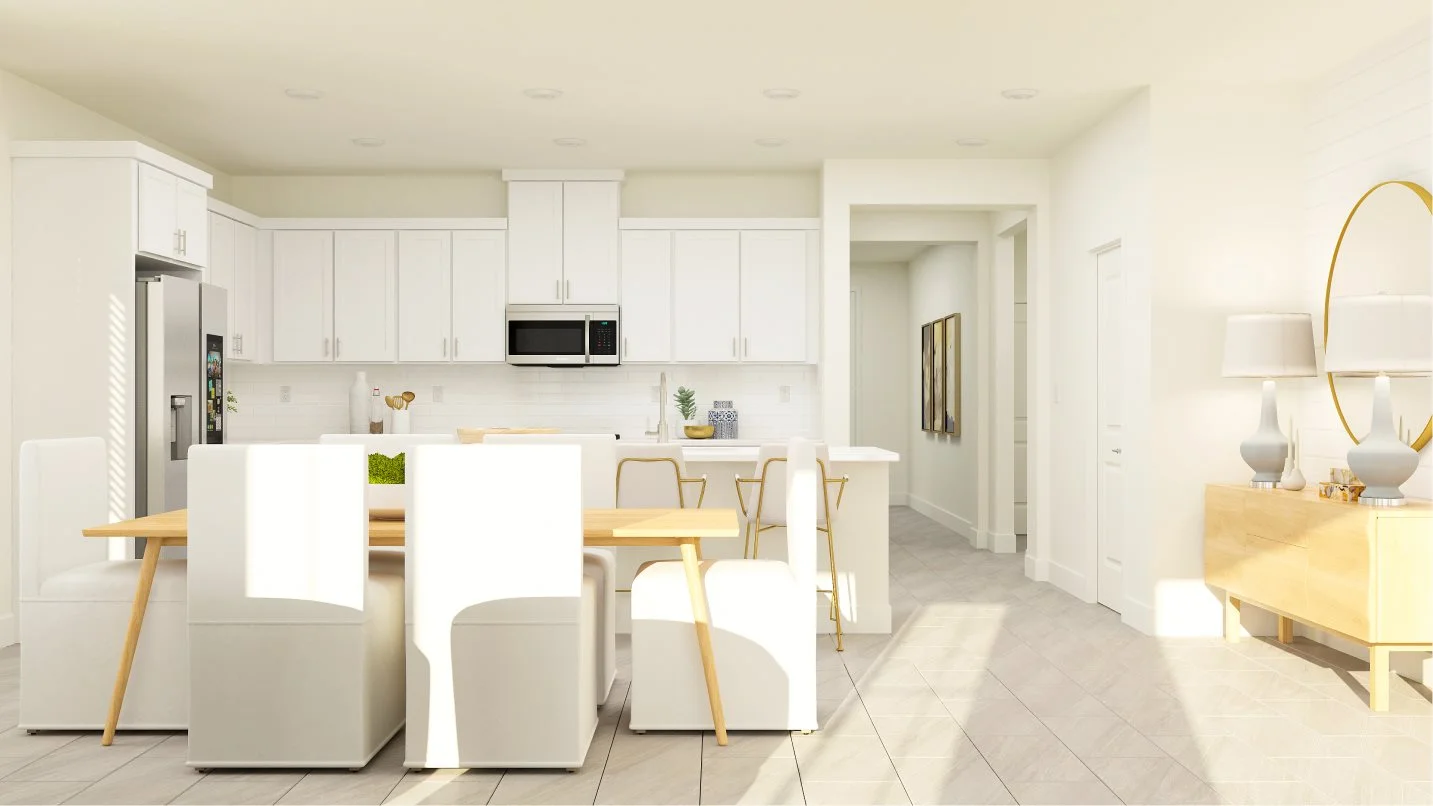 Furnished dining area near the kitchen