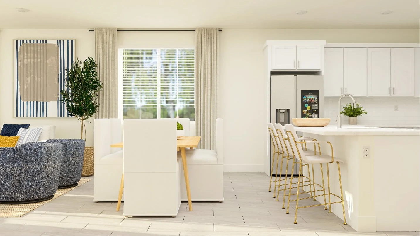 Furnished dining area near the kitchen