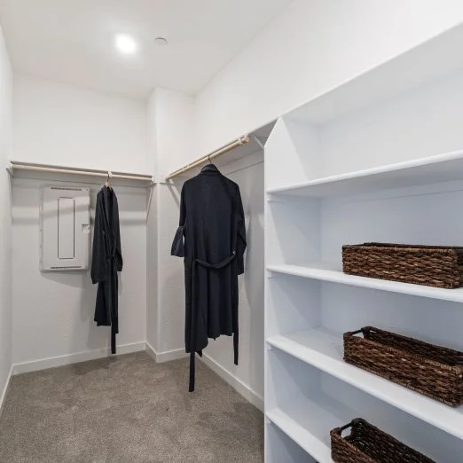 Honeycomb owners walk in closet interior