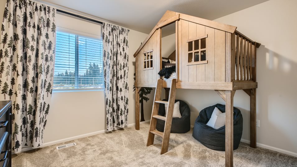 Bedroom with a loft-style bed
