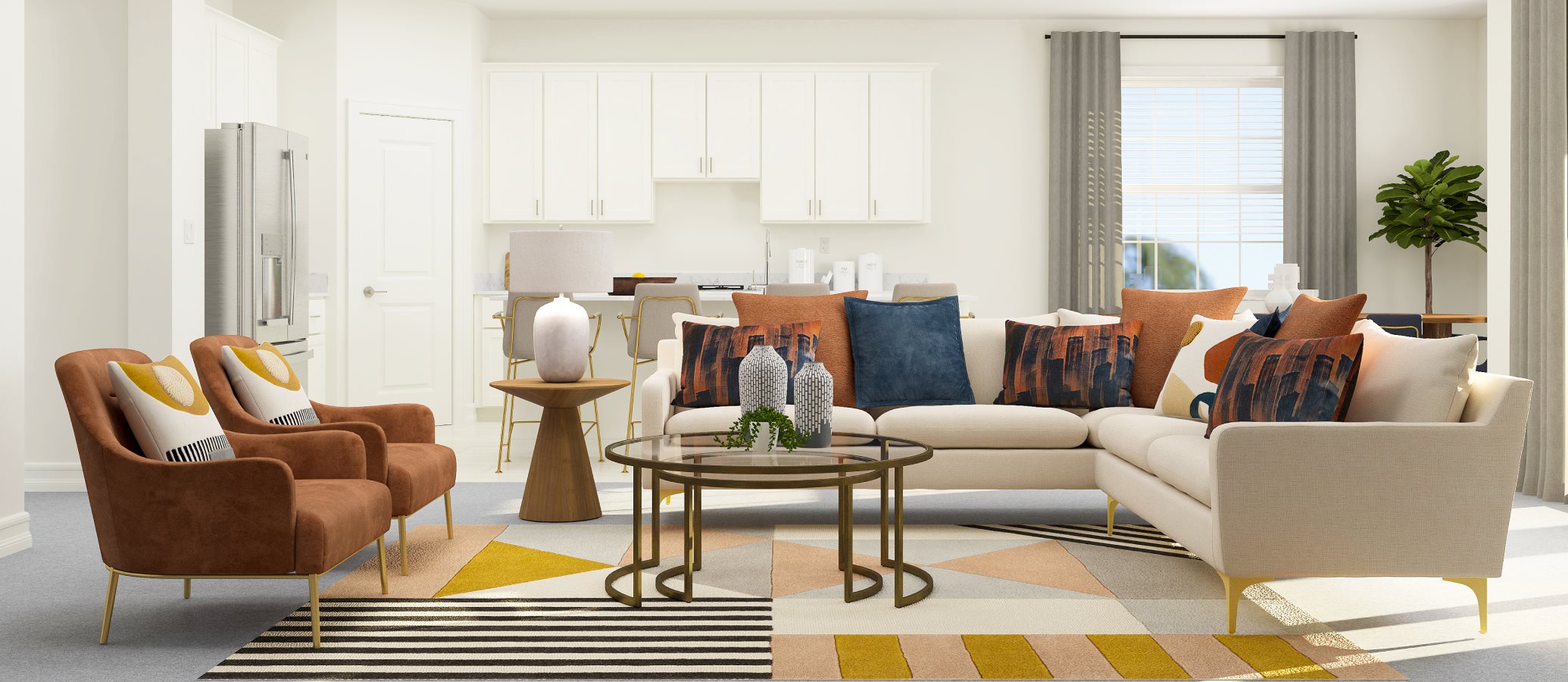 Sunburst living room