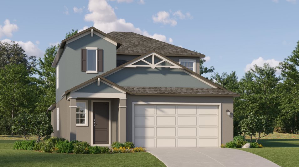 A craftsman-inspired exterior
