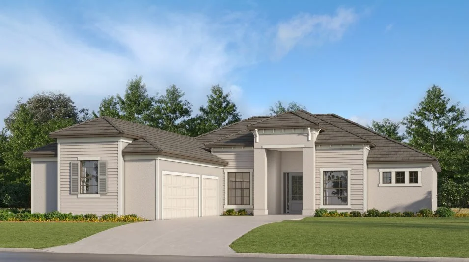 A modern coastal-inspired exterior