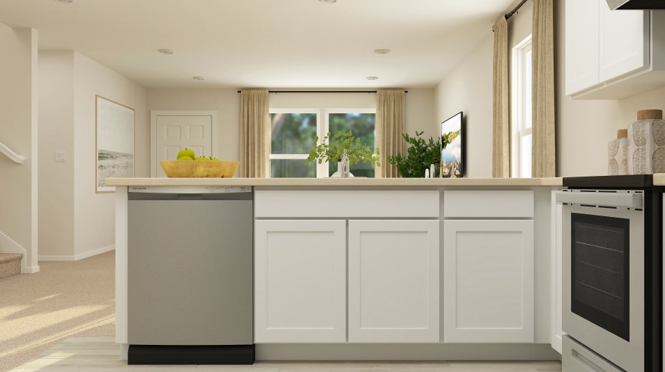 Close up of stainless steel appliances