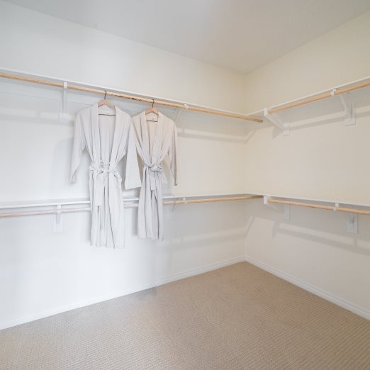 Owners walk in closet