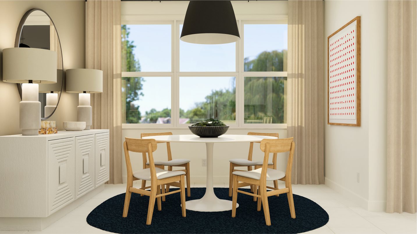 Lavender breakfast room