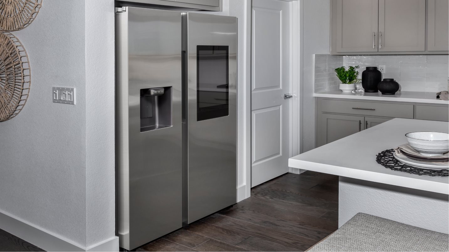 Close up of the fridge
