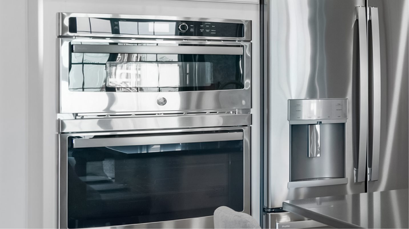 GE® Profile stainless steel oven and microwave combo 