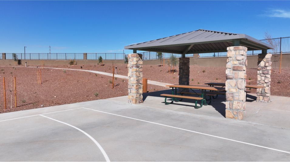 Shaded picnic area