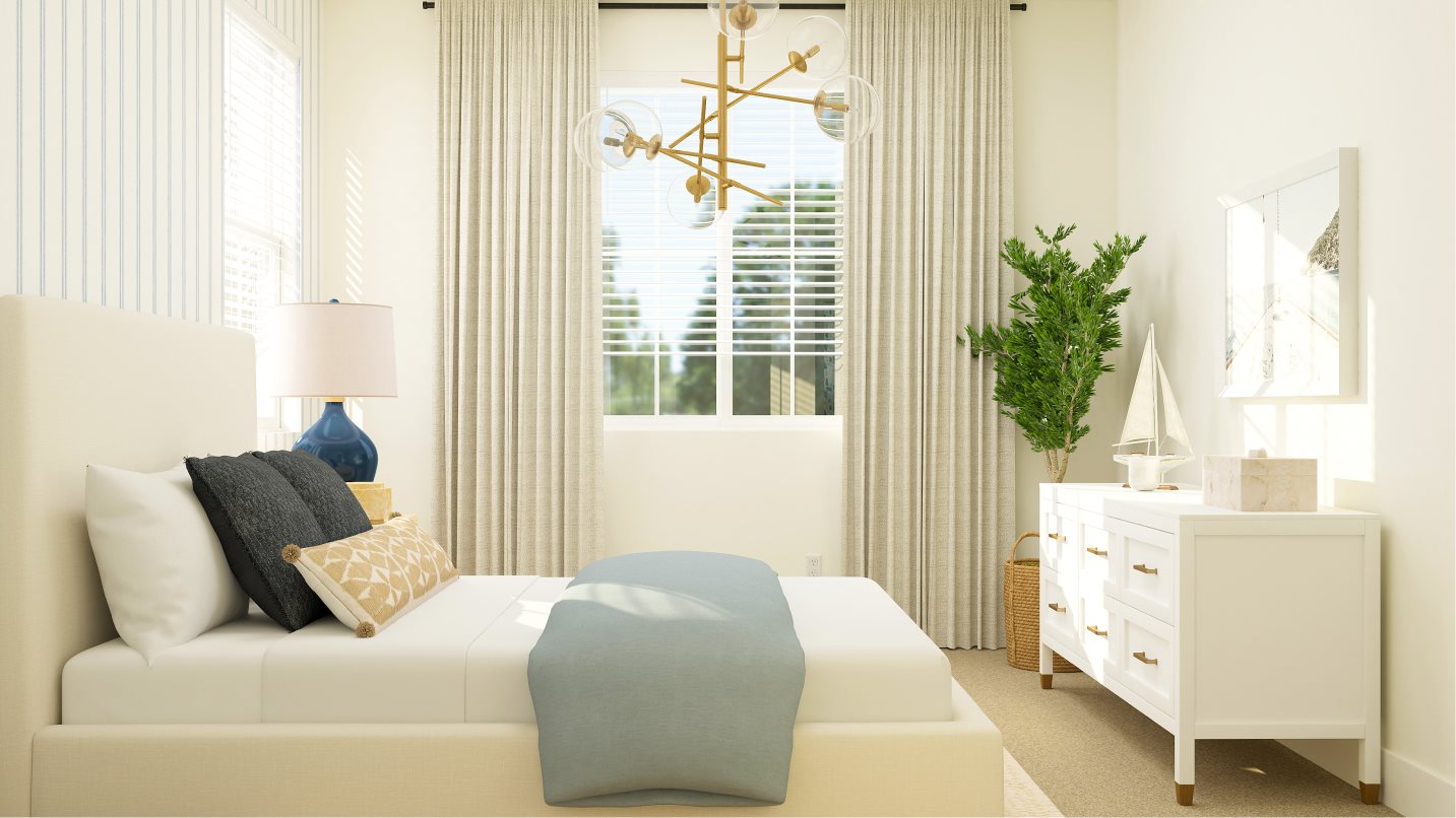 Bed4 styled as a guest room