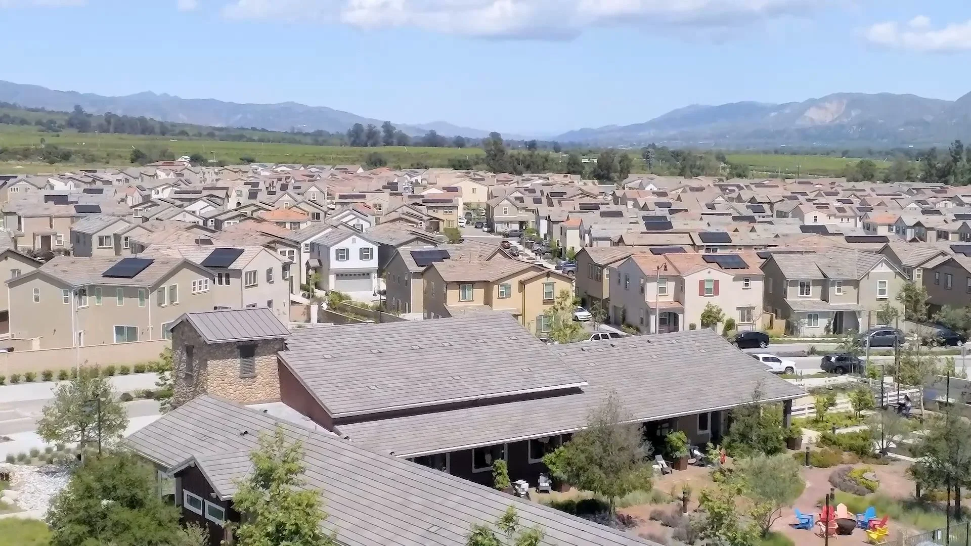 Aerial view of the community