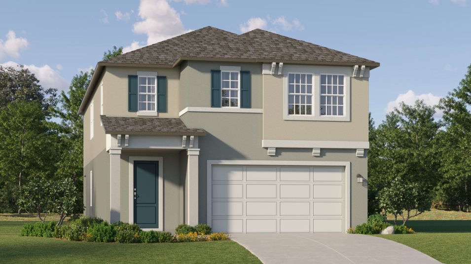 Exterior with clean stucco