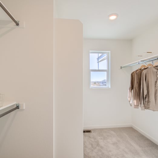 Spire owners walk in closet