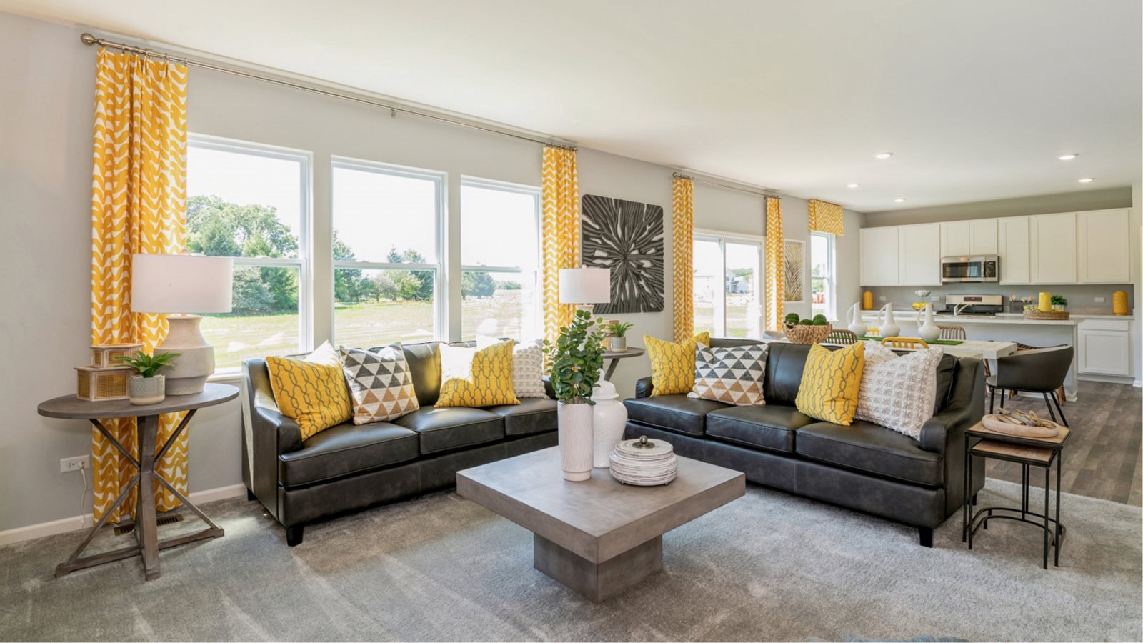 The family room of a Starling homeplan
