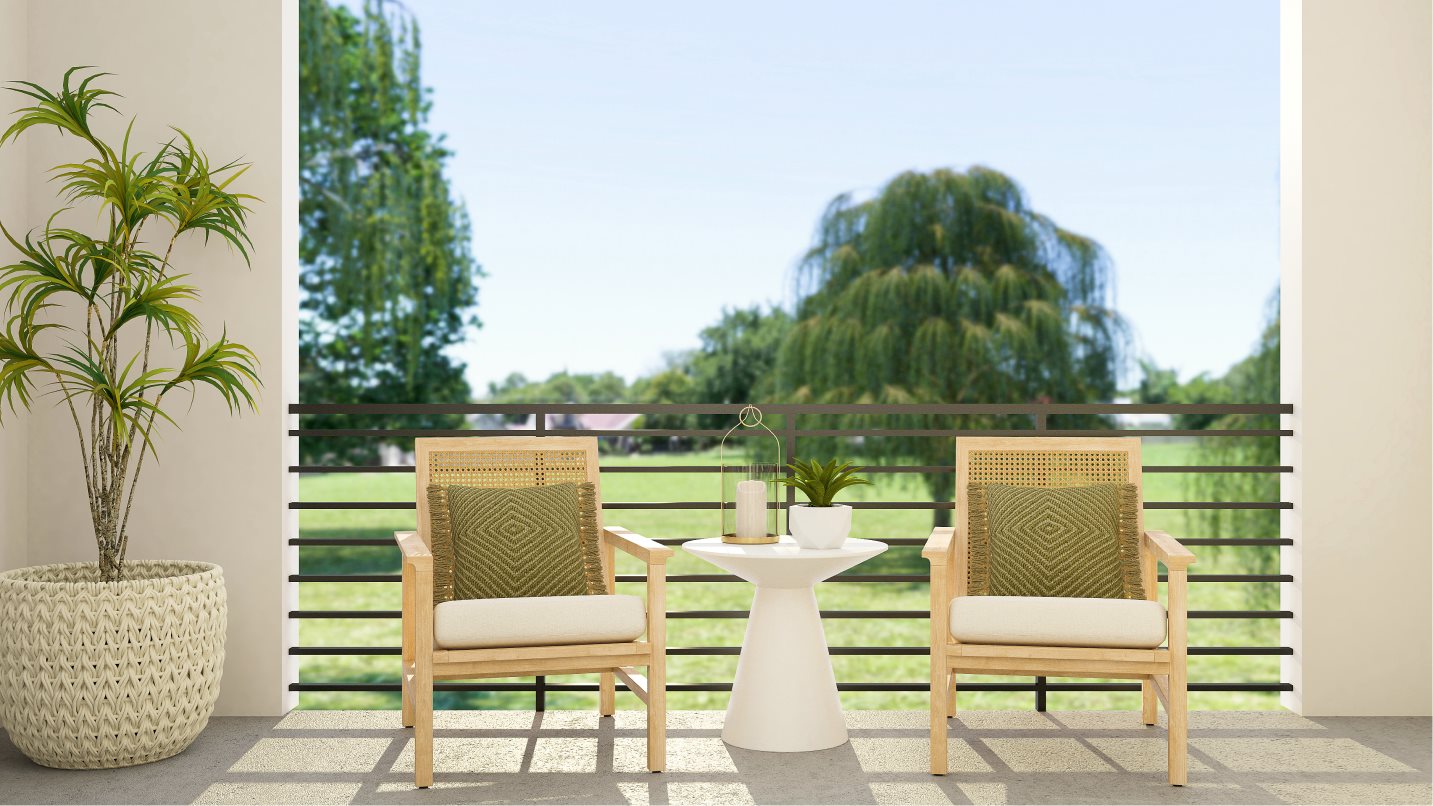 Balcony with seating