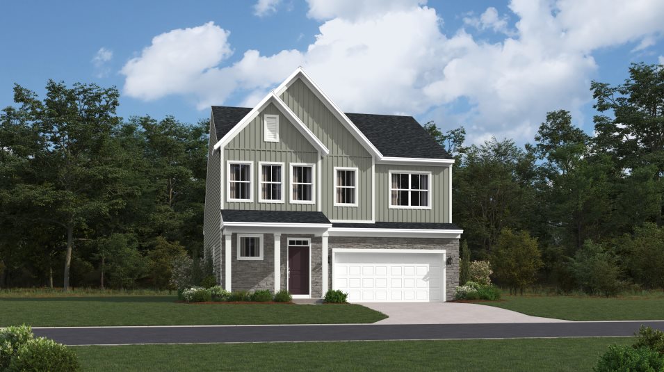 Laurel Exterior Rendering Farmhouse Stone
